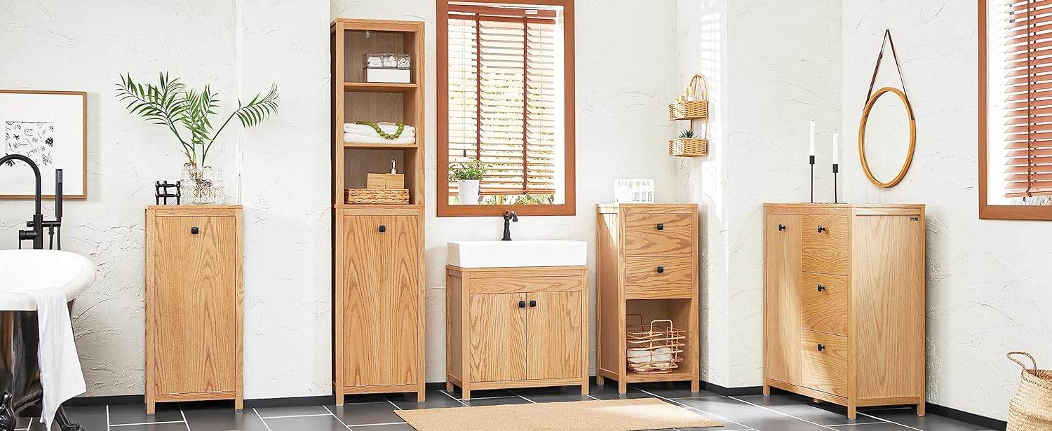 Badschrank Badkommode Flurschrank Natur BZR99-N - Palo24