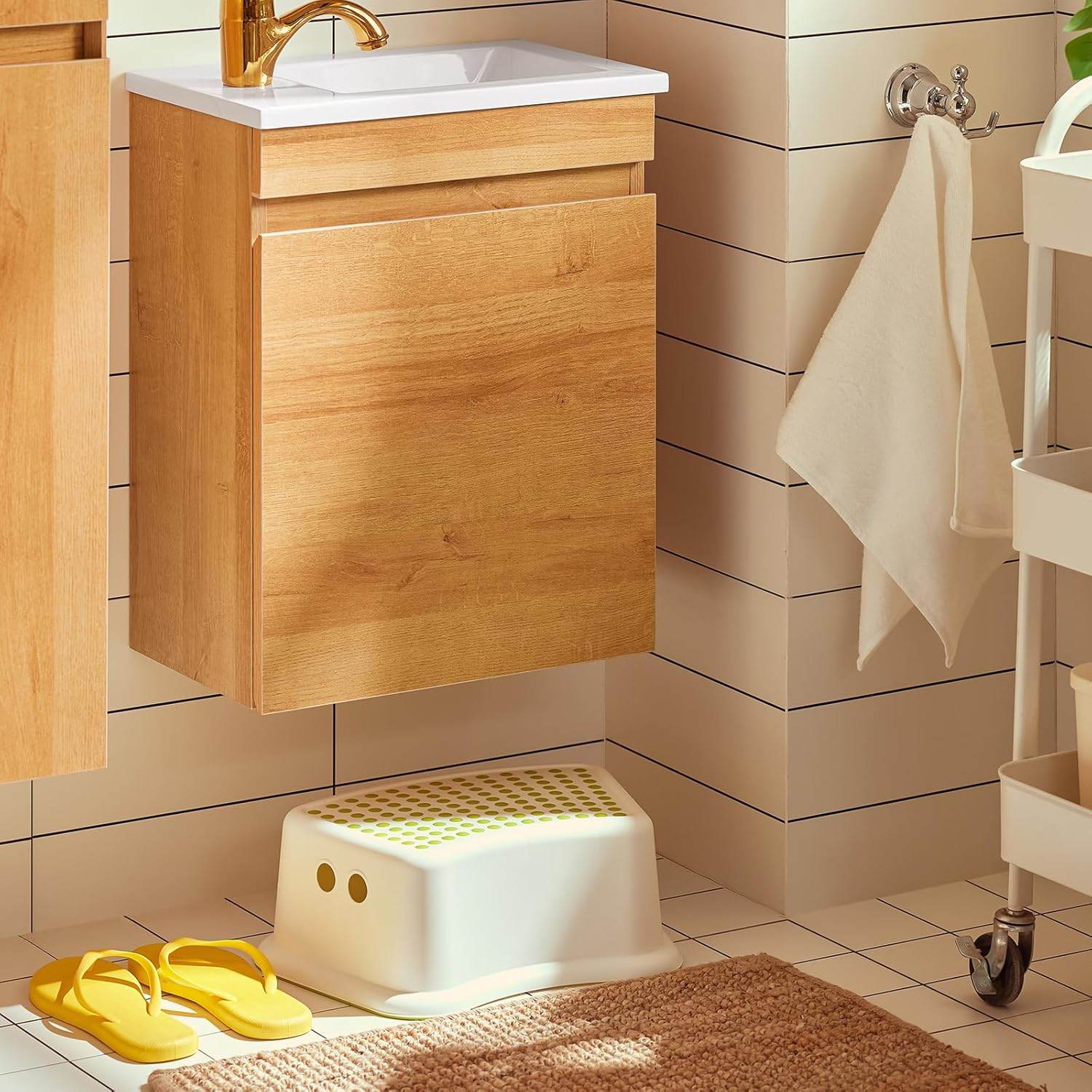 Waschbeckenunterschrank | Wandspiegel | Badmöbel Set Natur - Palo24