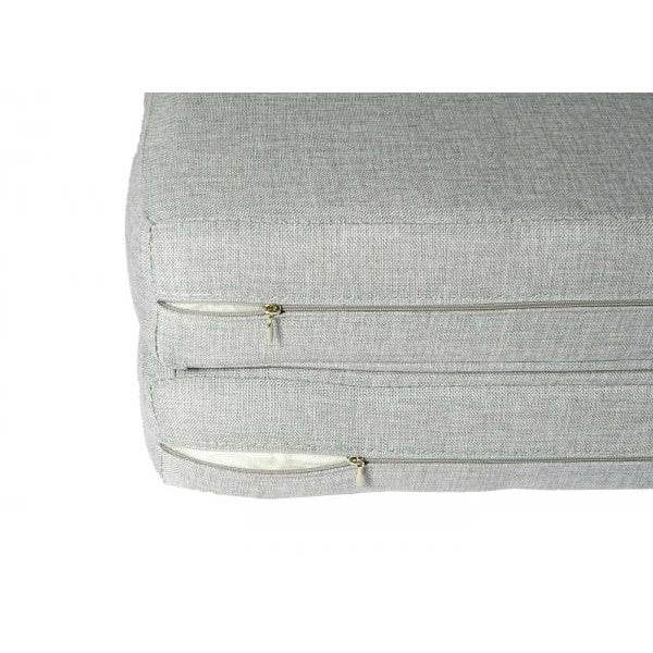 Lounge-Gartenliege XL Sonnenliege Bali-Liege Doppelliege Outdoor-Bett, 10cm-Polster aus Olefin Alu ~ grau - Palo24