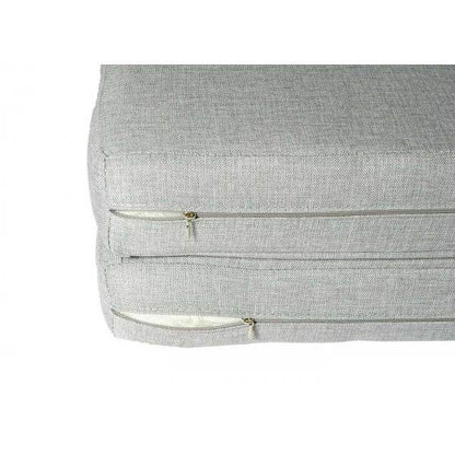 Lounge-Gartenliege XL Sonnenliege Bali-Liege Doppelliege Outdoor-Bett, 10cm-Polster aus Olefin Alu ~ grau - Palo24