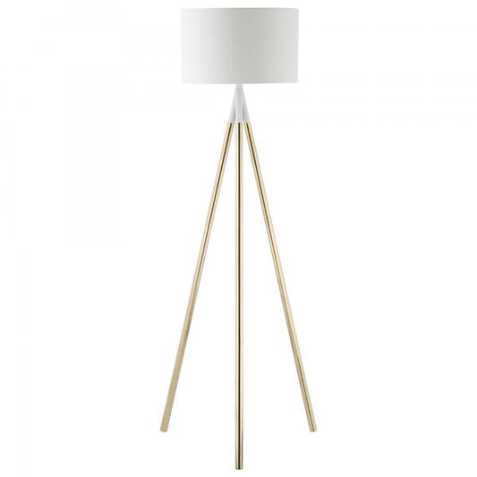 Lampadaire lampadaire or blanc 53 cm x 53 cm x 144 cm