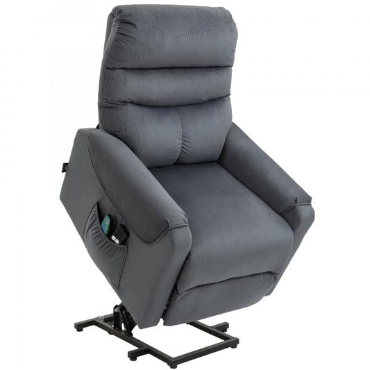 Fauteuil TV avec aide à se lever et massage bien-être, gris foncé 79 cm x 97 cm x 103 cm