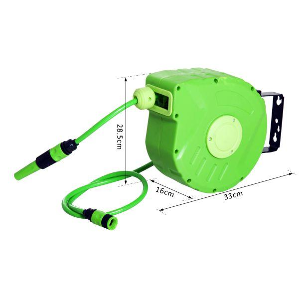 DURHAND® Schlauchtrommel Schlauchaufroller Grün L45 x B21 x H35,5cm - Palo24