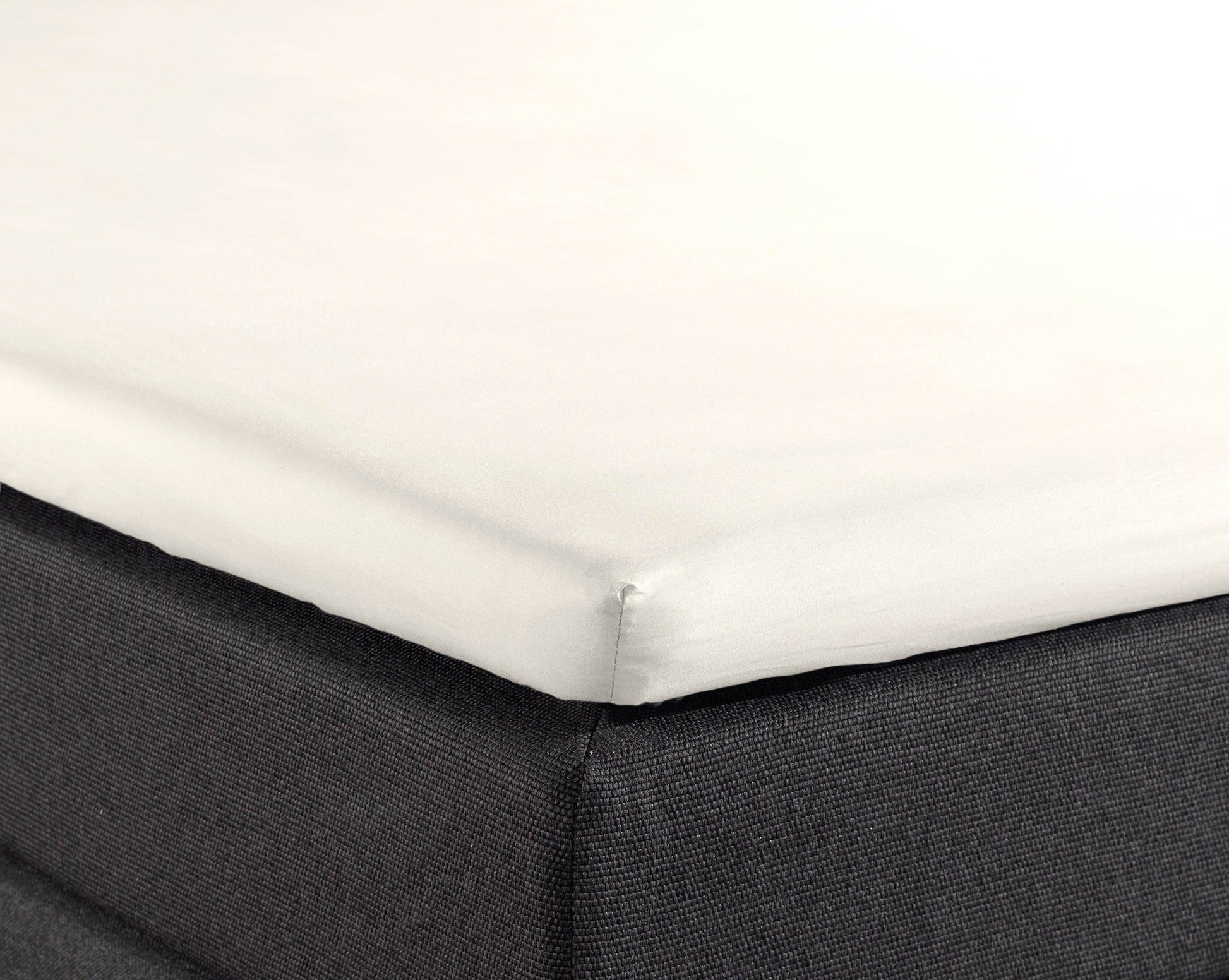 Split Topper Baumwolle Spannbettlaken Creme 140 x 200 cm - Palo24