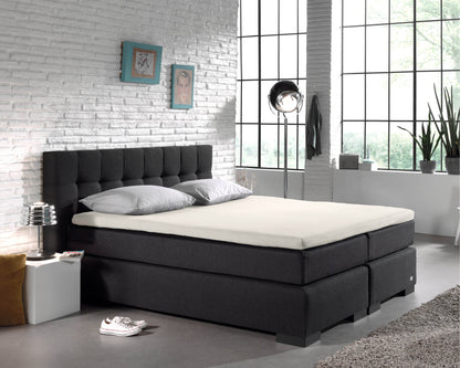 Split Topper Baumwolle Spannbettlaken Creme 140 x 200 cm - Palo24