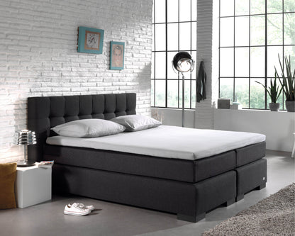 Split Topper Baumwolle Spannbettlaken Weiss 160 x 200 cm - Palo24