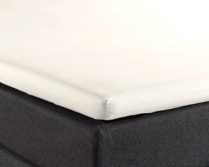 Split Topper Baumwolle Spannbettlaken Creme 180 x 200 cm - Palo24