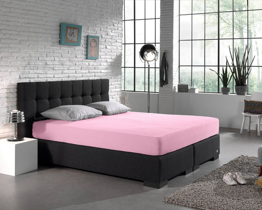 Doppelt Jersey 220 gr. Spannbettlaken Rose 80/100 x 220 cm - Palo24