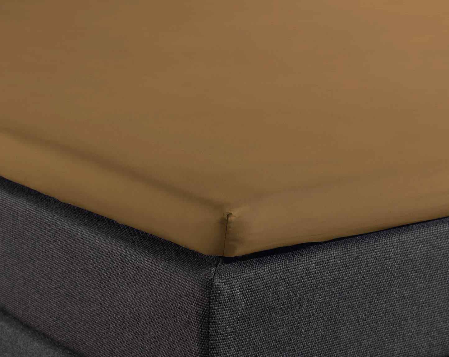 Split Topper Spannbettlaken aus Baumwolle Taupe 180x200 cm