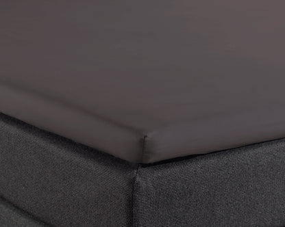 Split Topper Baumwolle Spannbettlaken Anthrazit 160 x 210 cm - Palo24
