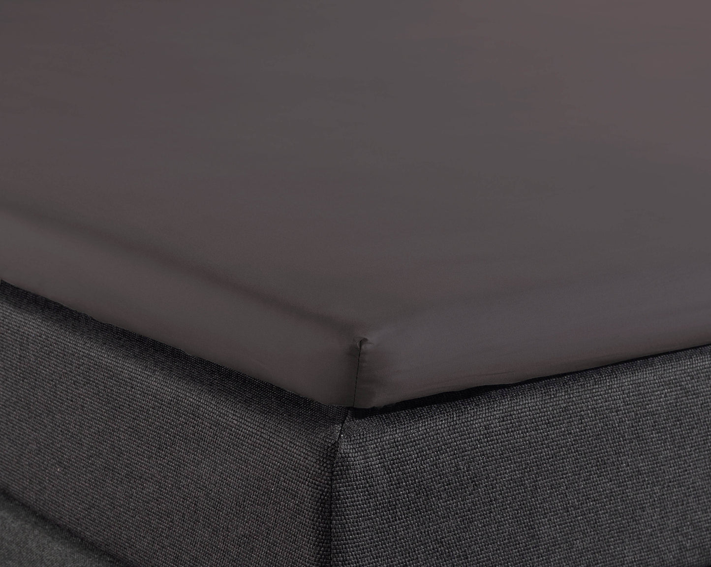 Split Topper Baumwolle Spannbettlaken Anthrazit 180 x 210 cm - Palo24