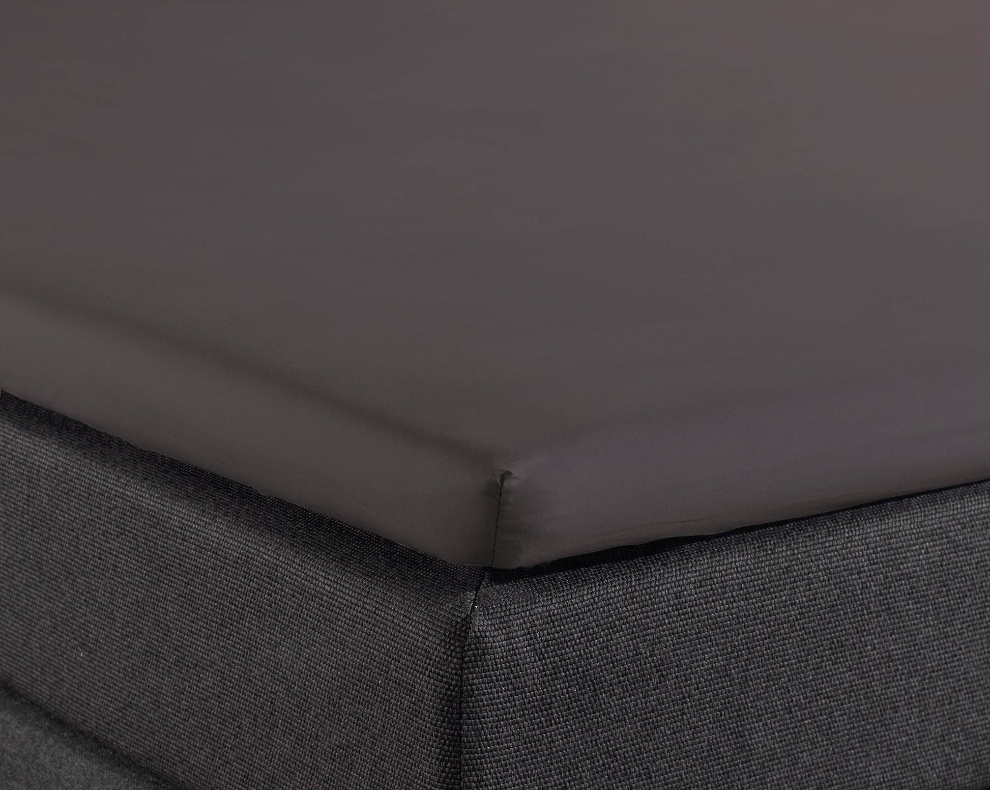 Split Topper Baumwolle Spannbettlaken Anthrazit 180 x 210 cm - Palo24