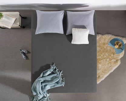 Einzel Jersey 135 gr. Spannbettlaken Anthrazit 160/180 x 200 cm - Palo24