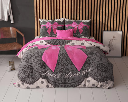 Romantisches Rosa Bettbezug 240x220 cm