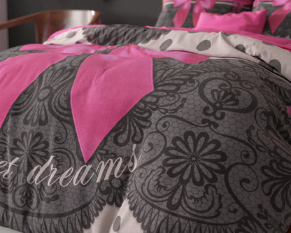 Romantisches Rosa Bettbezug 240x220 cm