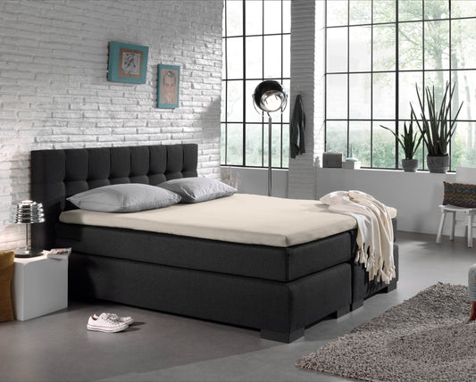 Jersey Topper Spannbettlaken Creme 70/80/90 x 200/220 cm - Palo24