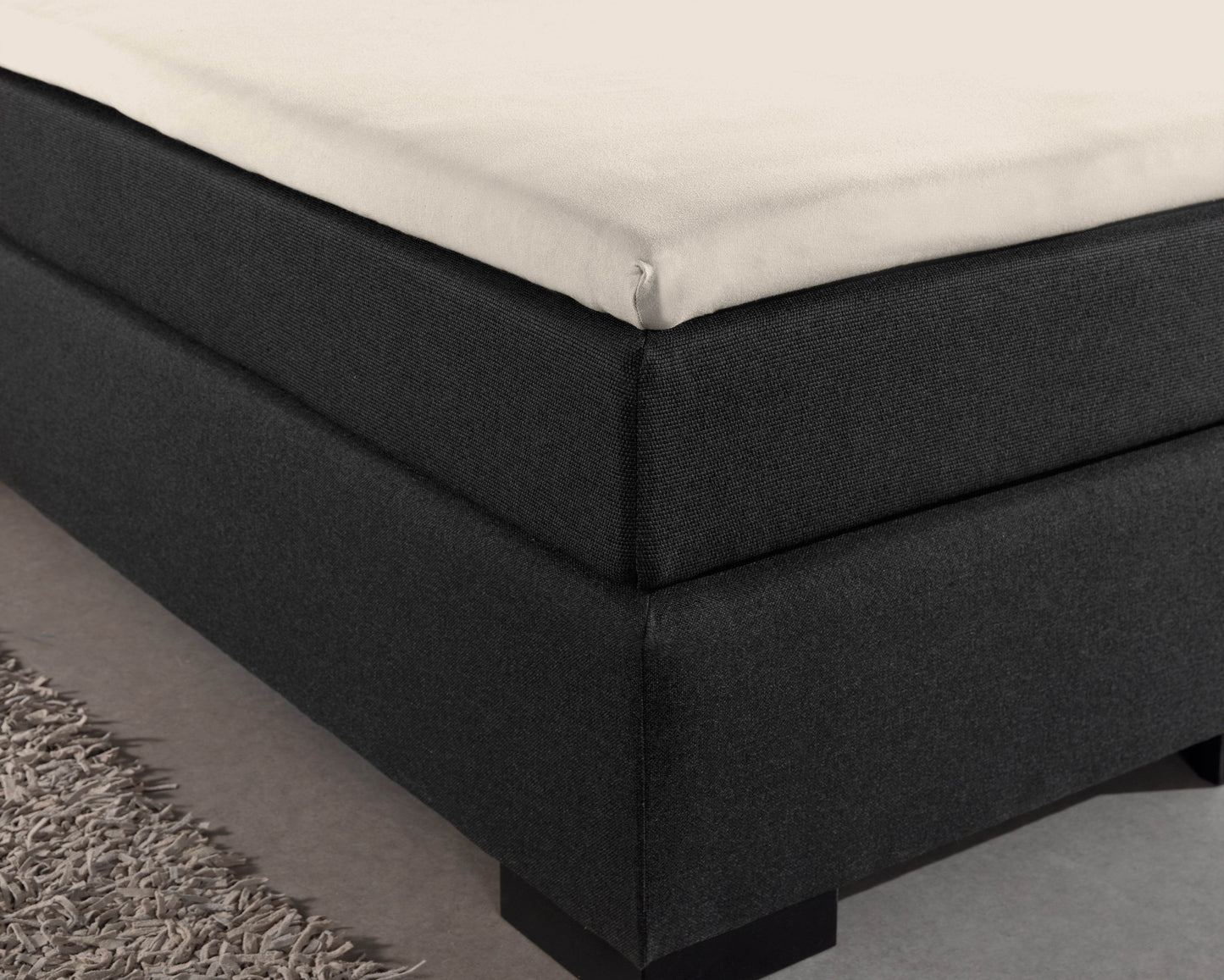 Jersey Topper Spannbettlaken Creme 190/200 x 200/220 cm - Palo24