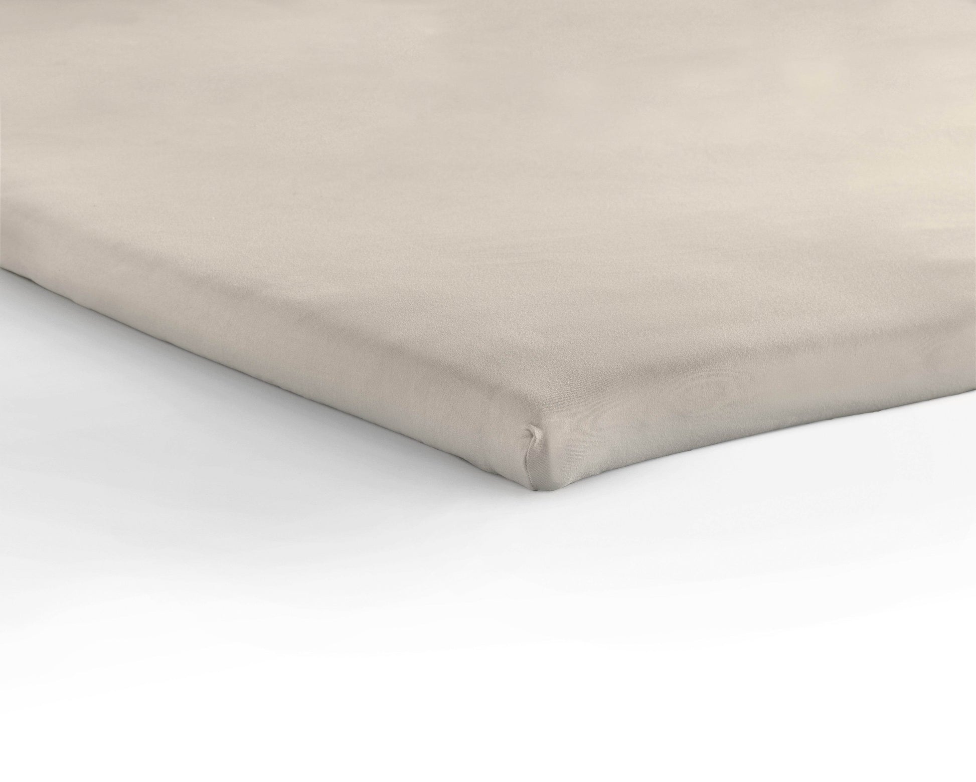 Jersey Topper Spannbettlaken Creme 190/200 x 200/220 cm - Palo24