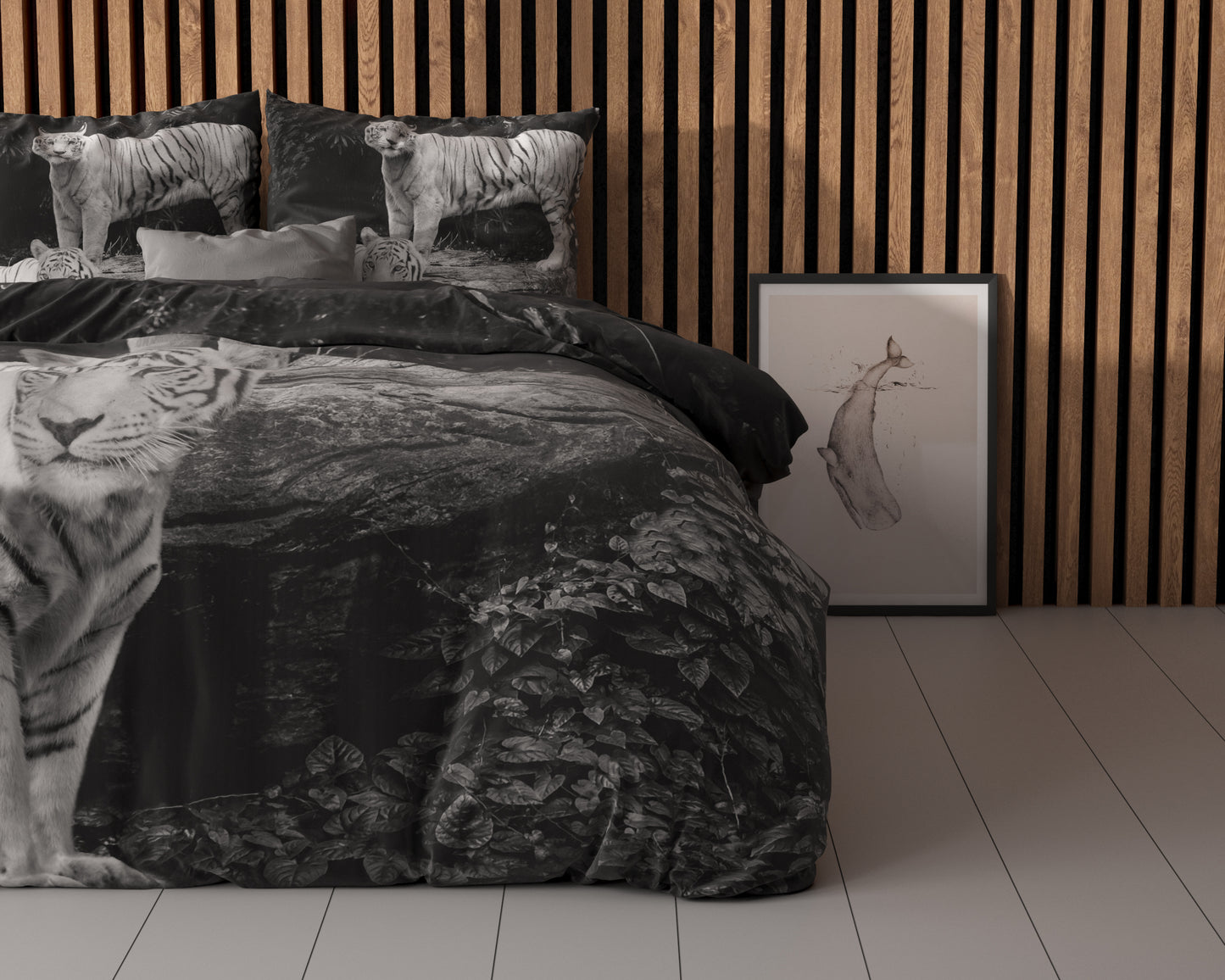 Bettbezug Tigers Grau 135 x 200/220 cm