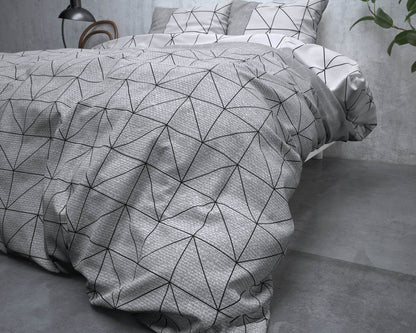 Bettbezug Flanel Gino Grau 240 x 220 cm - Palo24