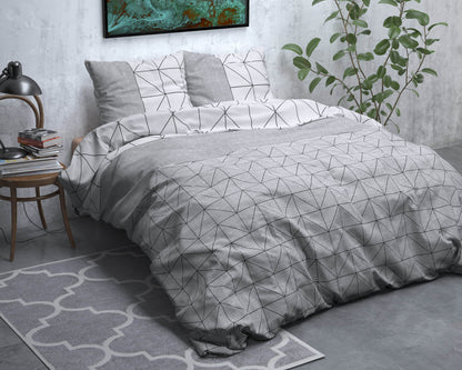 Bettbezug Flanel Gino Grau 240 x 220 cm - Palo24