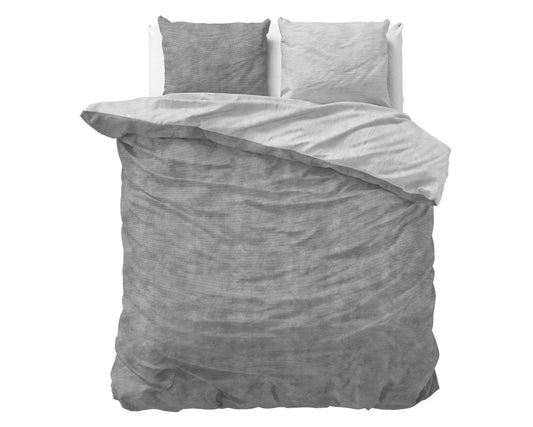 Bettbezug Flanel  Washed Cotton Grau 200 x 220 cm