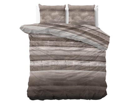 Bettbezug Flanel Marcus Taupe 200 x 220 cm - Palo24