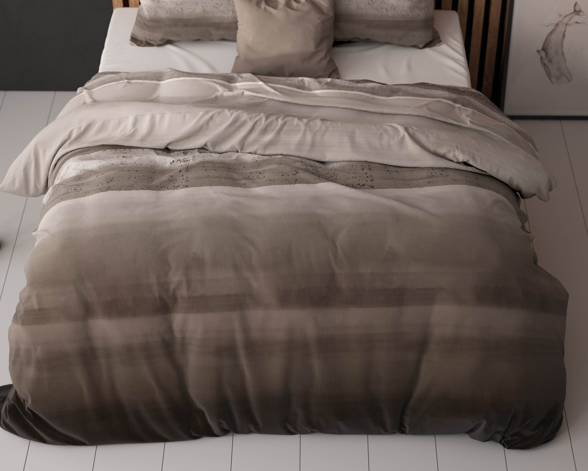 Bettbezug Marcus Taupe 240 x 220 cm - Palo24