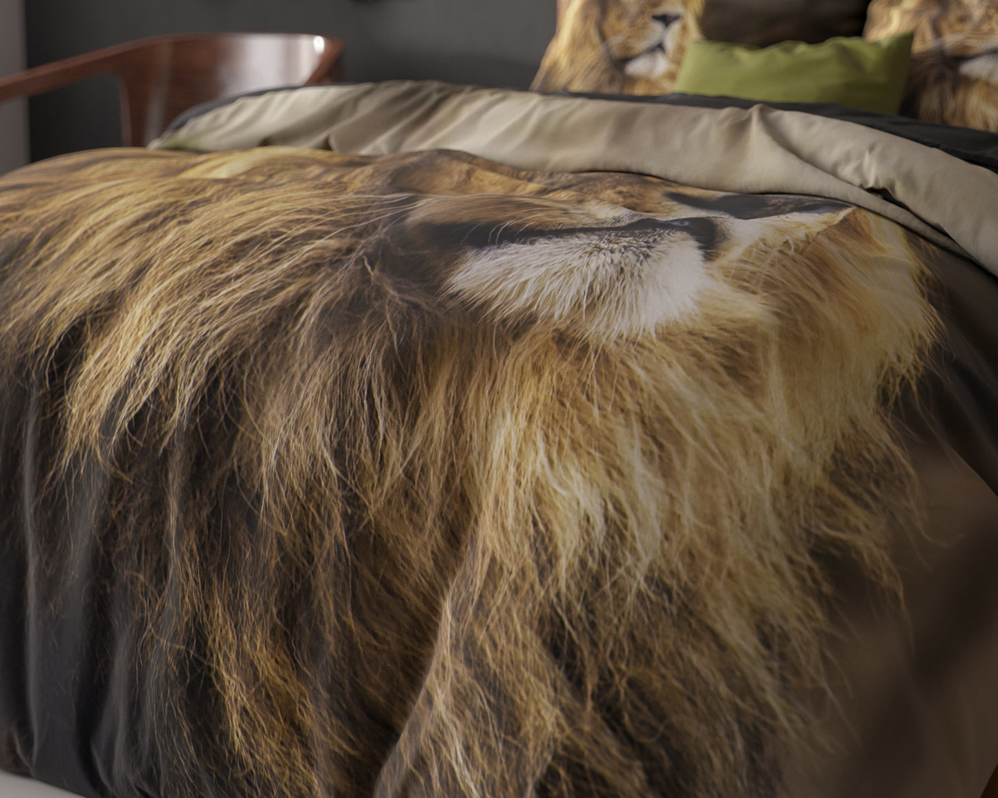 Bettbezug Lion Mind Taupe 140 x 220 cm