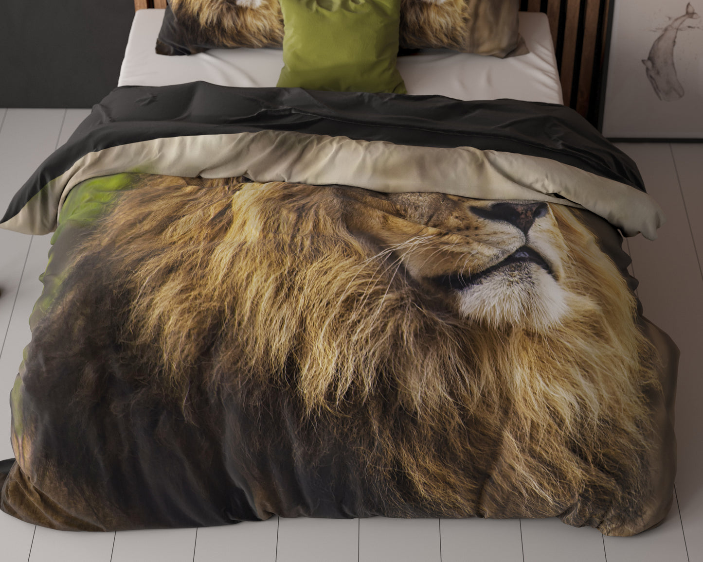 Bettbezug Lion Mind Taupe 140 x 220 cm