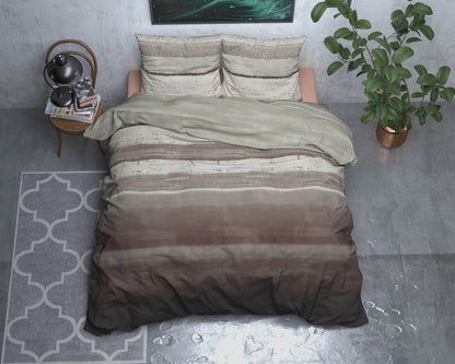 Bettbezug Flanel Marcus Taupe 240 x 220 cm - Palo24