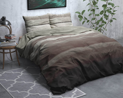 Bettbezug Flanel Marcus Taupe 200 x 220 cm - Palo24