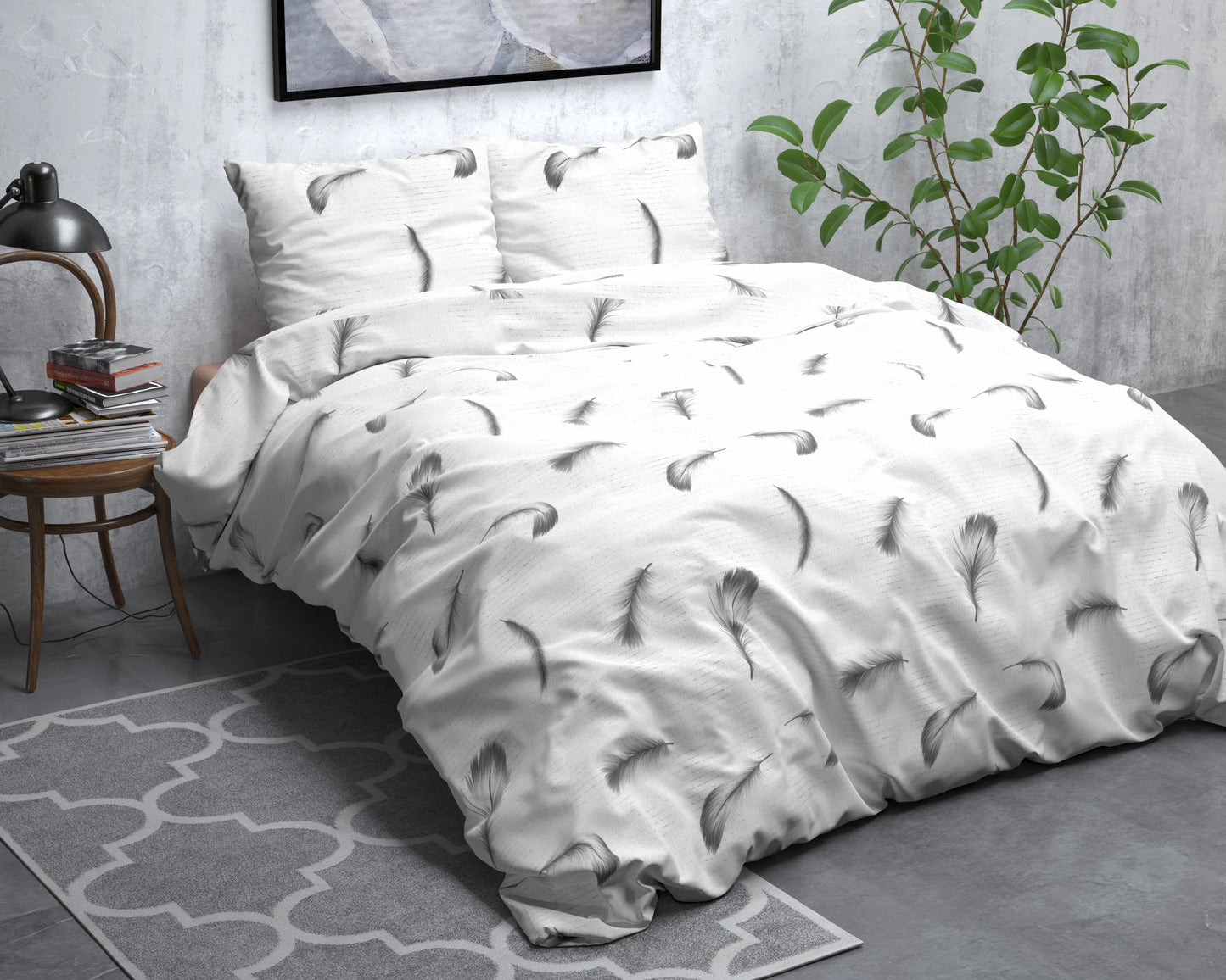 Uni Bettbezug 240x200/220 cm Weiss