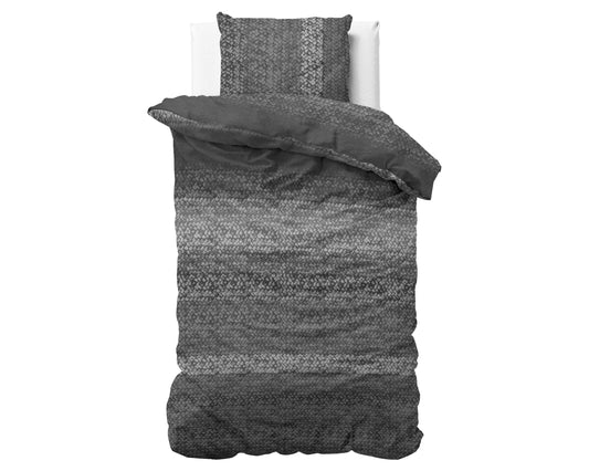 Copripiumino DH Flanel Gradient Knits Antracite 140 x 220 cm