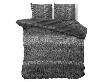 Copripiumino DH Flanel Gradient Knits Antracite 200 x 220 cm