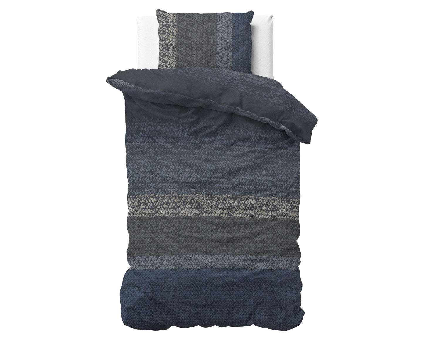 Bettbezug Flanel Gradient Knits Blue 240 x 220 cm - Palo24
