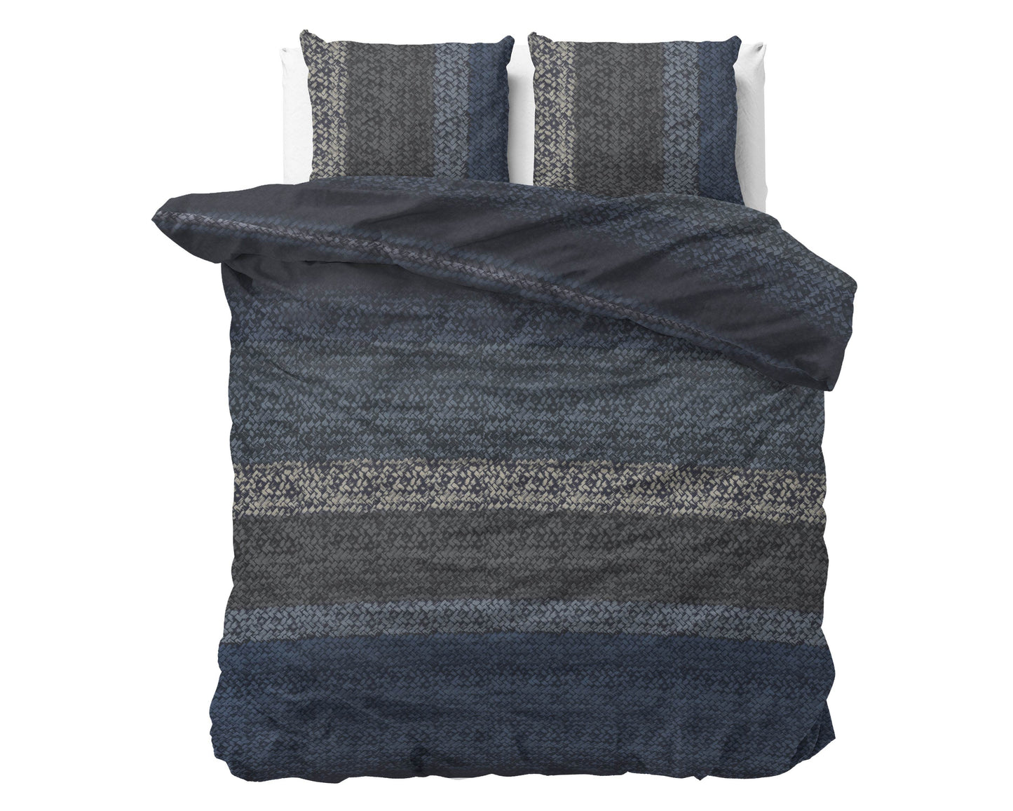 Bettbezug Flanel Gradient Knits Blue 200 x 220 cm - Palo24