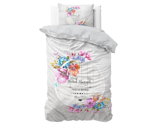 Bettbezug Hotel France Grau 155x200 cm - Palo24