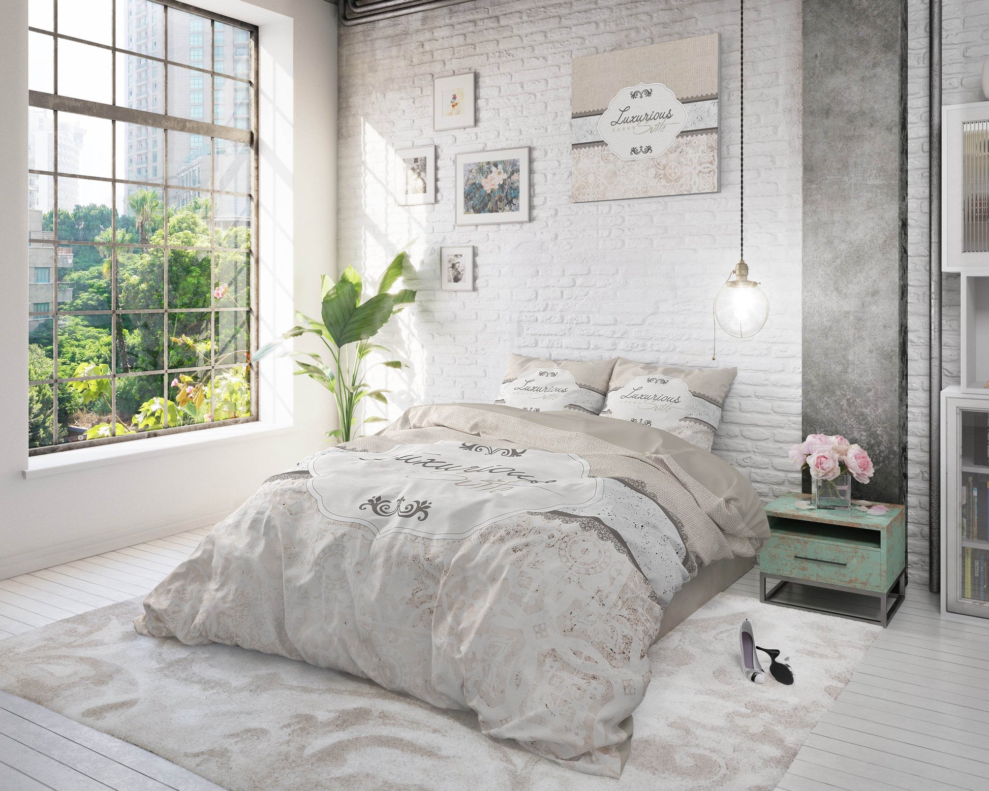 Bettbezug Suite 2 Taupe 155x200 cm - Palo24