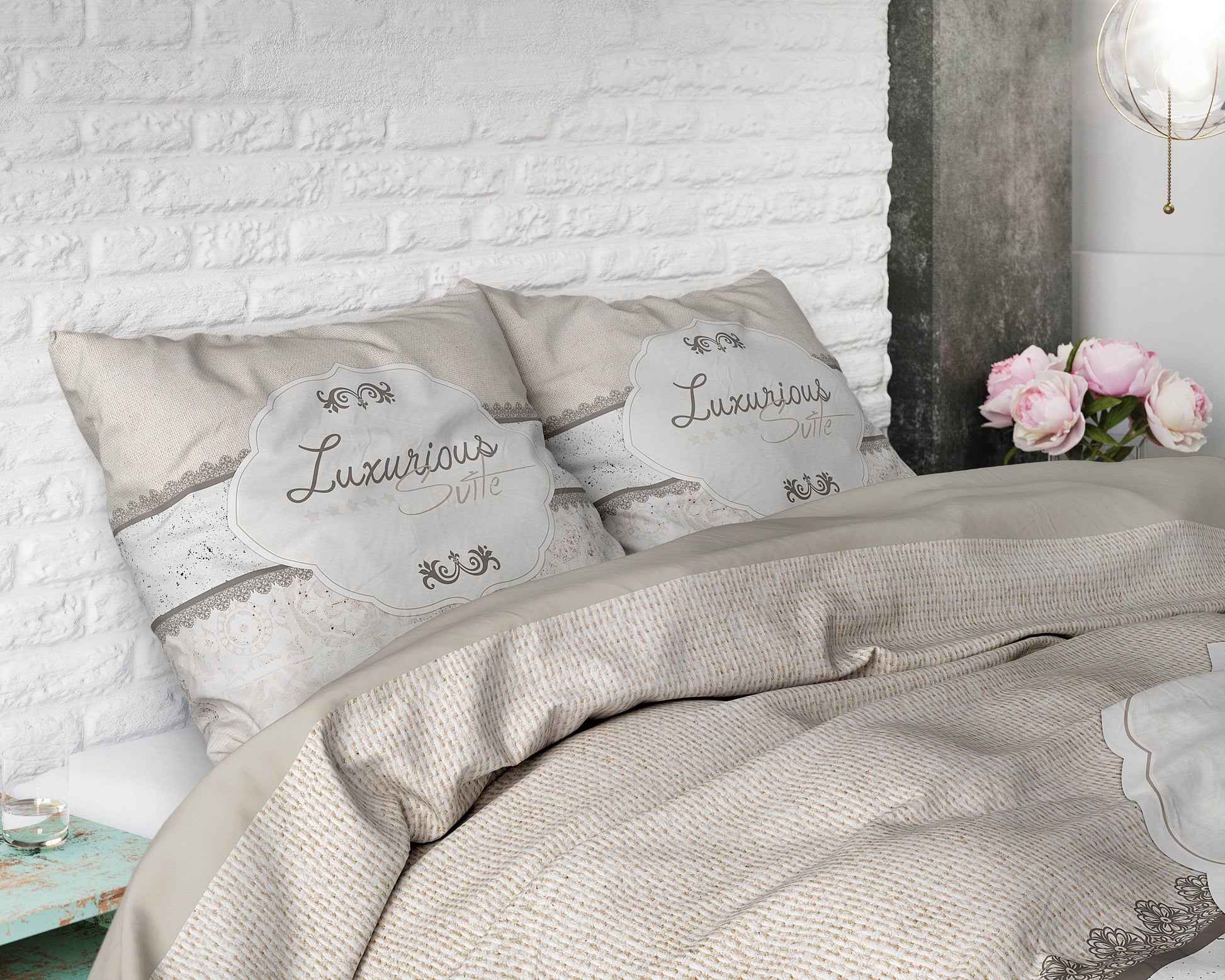 Bettbezug Suite 2 Taupe 155x200 cm - Palo24