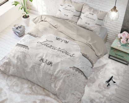 Bettbezug Suite 2 Taupe 155x200 cm - Palo24