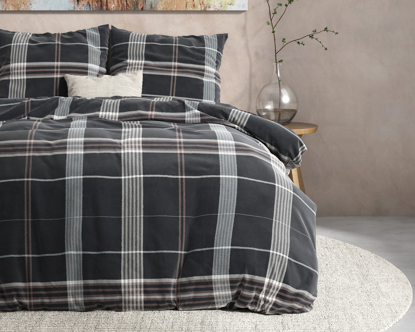 Bettbezug DH Flanel Bruce Taupe 200 x 220 cm