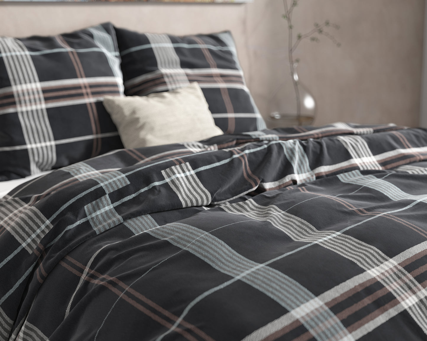 Bettbezug DH Flanel Bruce Taupe 140 x 220 cm