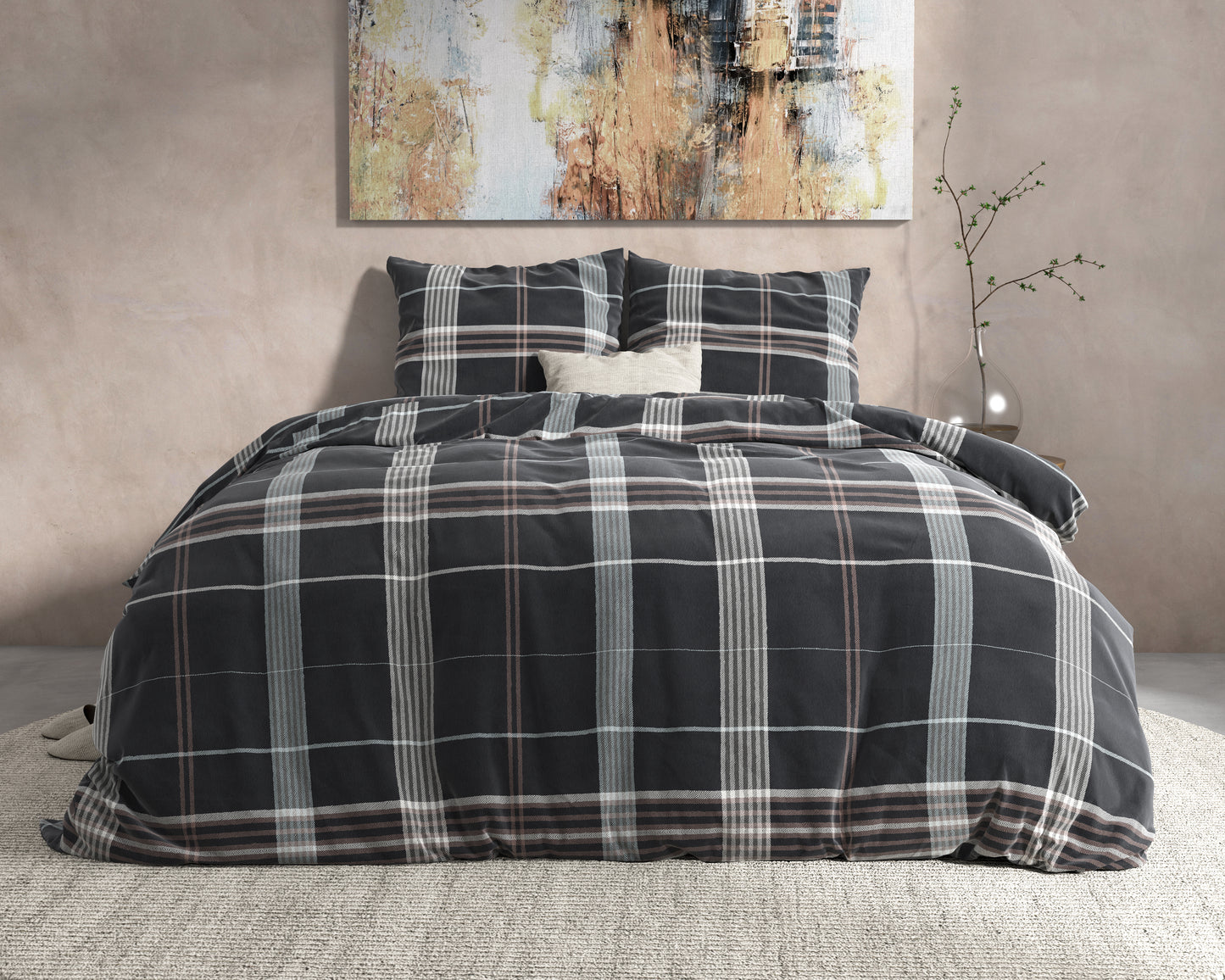 Bettbezug DH Flanel Bruce Taupe 140 x 220 cm