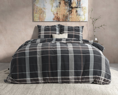 Bettbezug DH Flanel Bruce Taupe 240 x 220 cm