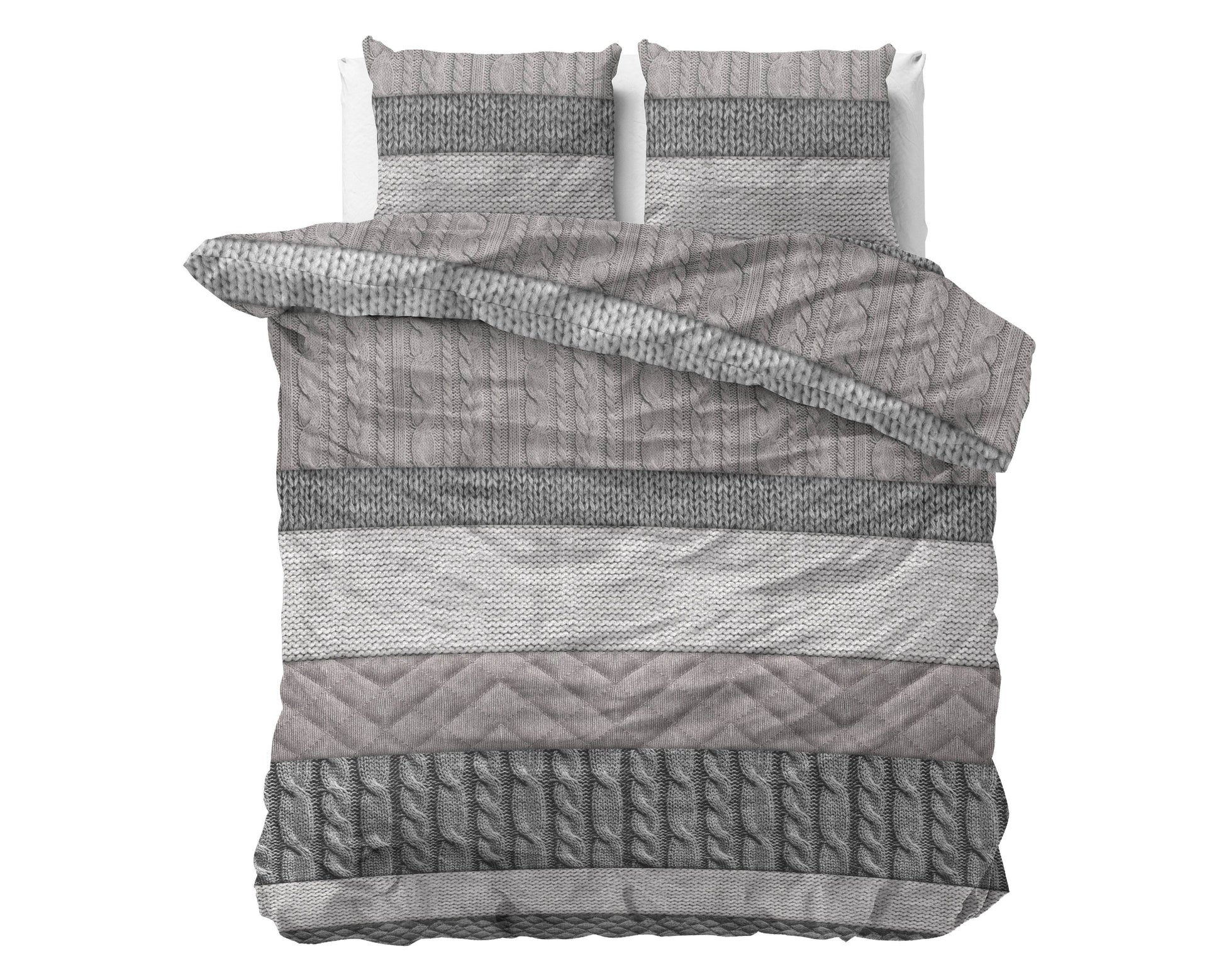 Bettbezug Flanel Elin Taupe 200 x 220 cm - Palo24