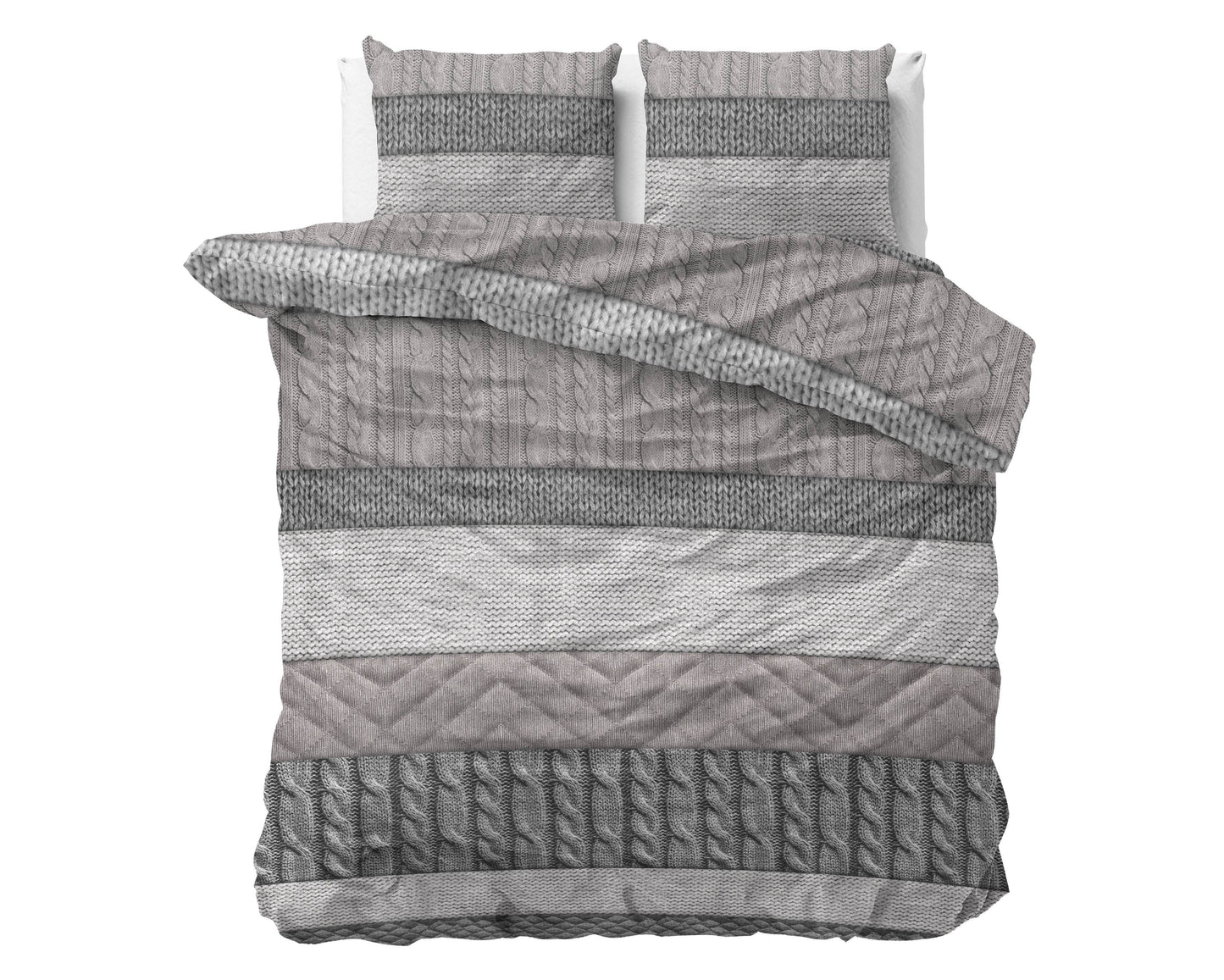 Bettbezug Flanel Elin Taupe 240 x 220 cm - Palo24