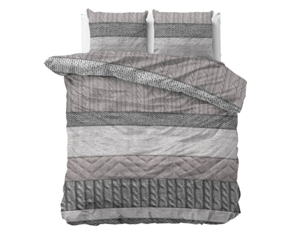 Bettbezug Flanel Elin Taupe 240 x 220 cm - Palo24