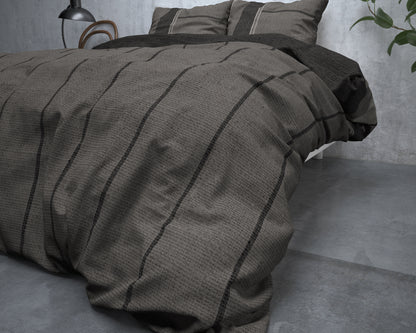 Bettbezug Flanel Kees Taupe 240 x 220 cm