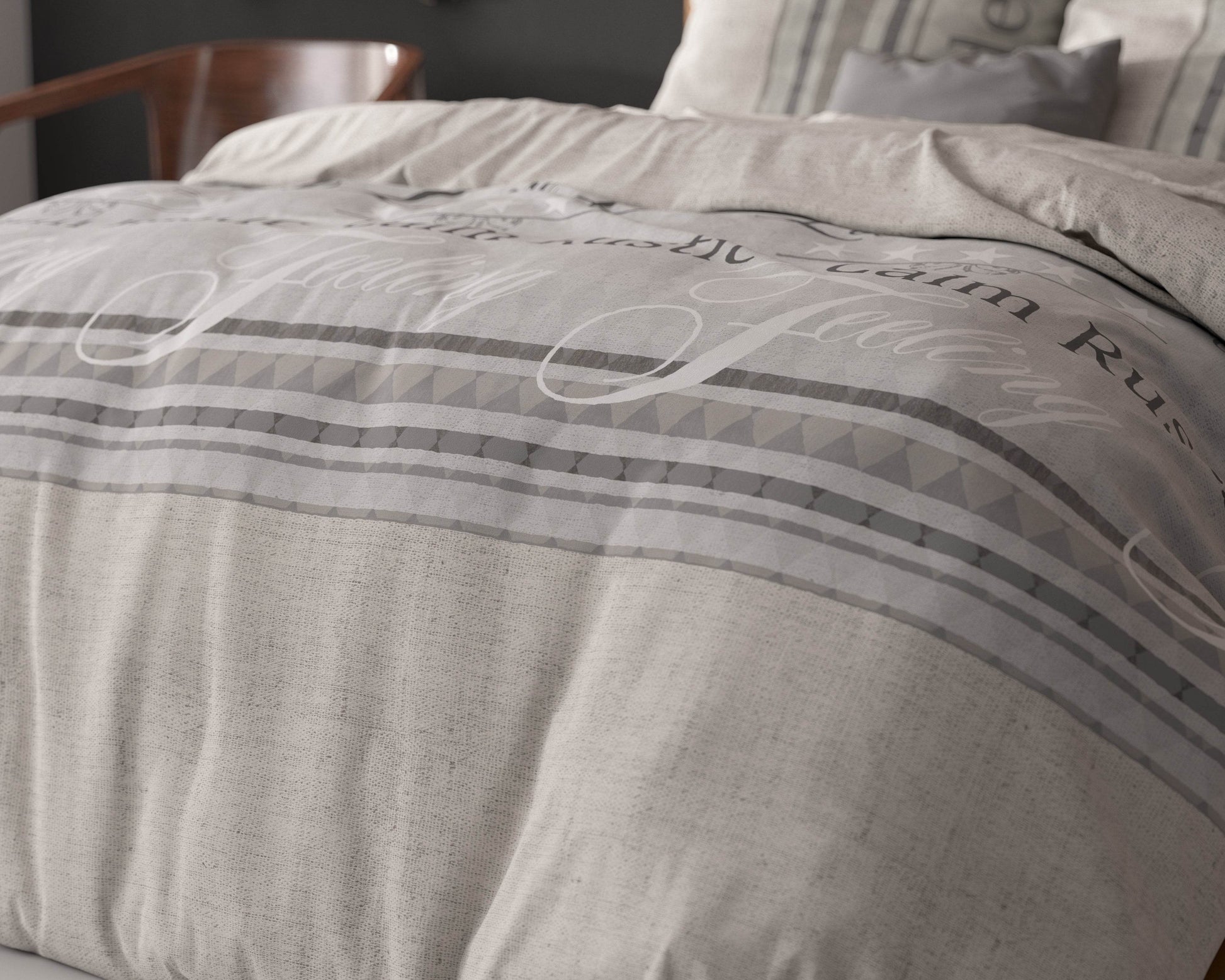 Bettbezug Residence Grau 140x220 cm - Palo24